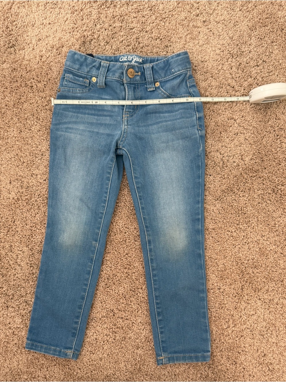 Cat & Jack Girls Super Skinny Medium Wash Stretch Denim Jeans Size 4